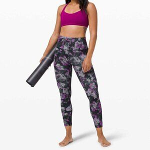 LULULEMON Align High Rise Pant 25” in Floral Shift Multi Grey & Purple New
